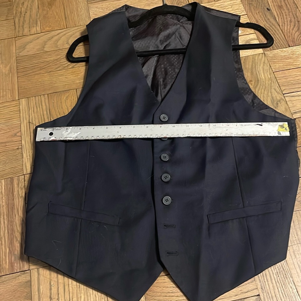 Sandro Black Men's Vest size EU 50 which is. US 40 navy wool detailed lining